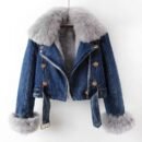 Fox Fur Liner Denim Jacket