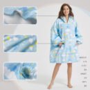 Sofa Blanket Hoodie with Thick Plush Fleece