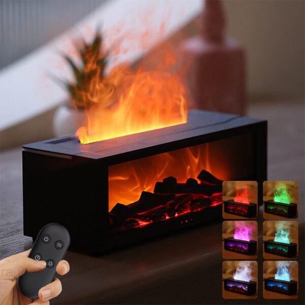 3D Flame Fireplace Diffuser for Relaxation