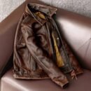 Distressed Cowhide Leather Jacket