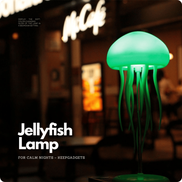 Minimalist Jellyfish Lamp Decor - Image 2